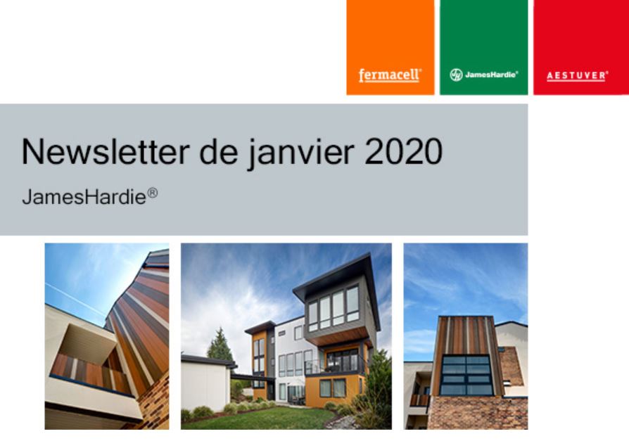 Newsletter de janvier 2020 James Hardie